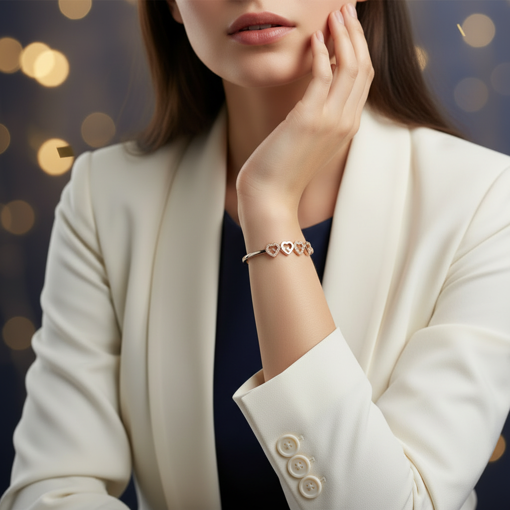 AMORA DUAL COLOR PLAIN CZ CUFF