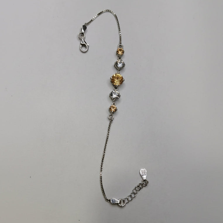 SAFFRON COLOR CZ BRACELET