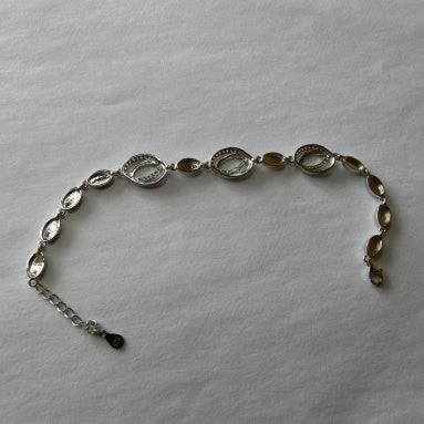 OVELLA CHARM PLAIN CZ CHAIN BRACELET