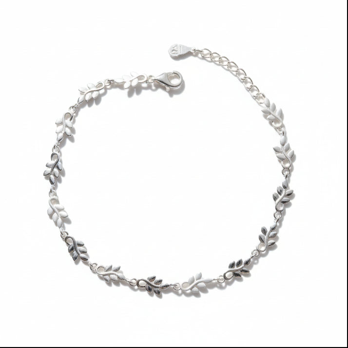 SILVER FERN AURA PLAIN BRACELET