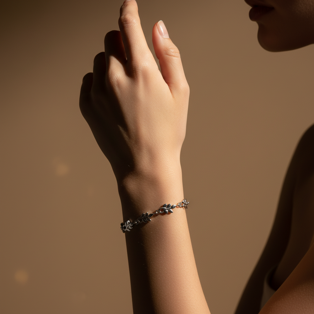 SILVER FERN AURA PLAIN BRACELET