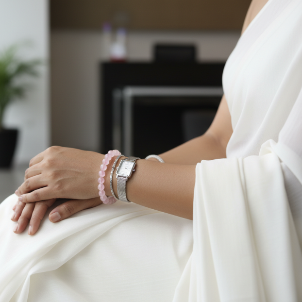 ROSE QUARTZ CRYSTAL BRACELET