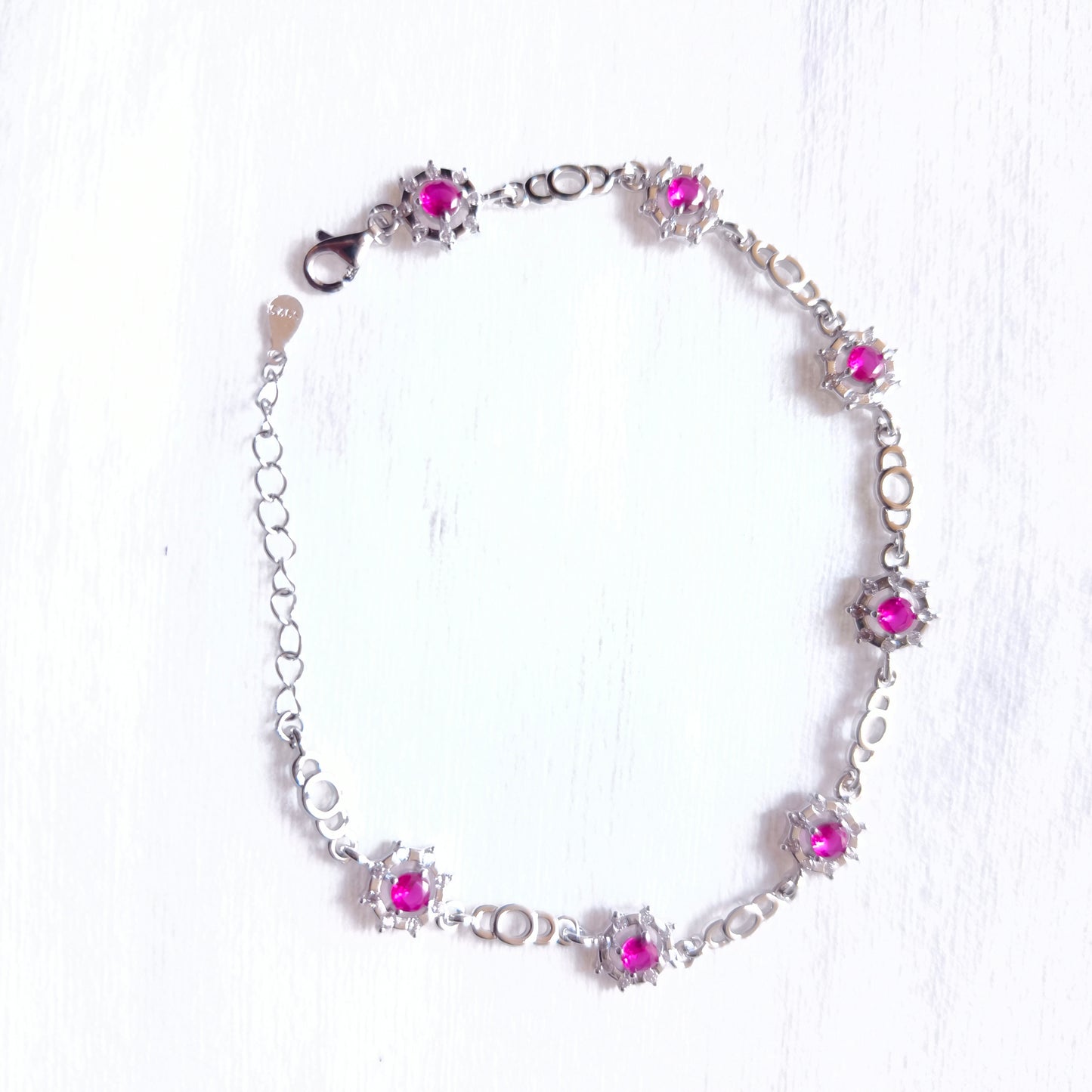 ROSE GRACE PINK CHAIN BRACELET