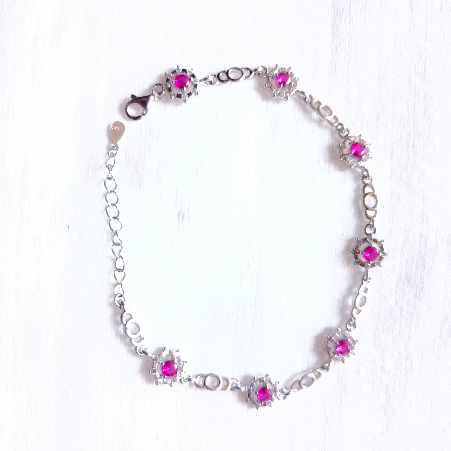 ROSE GRACE PINK CHAIN BRACELET