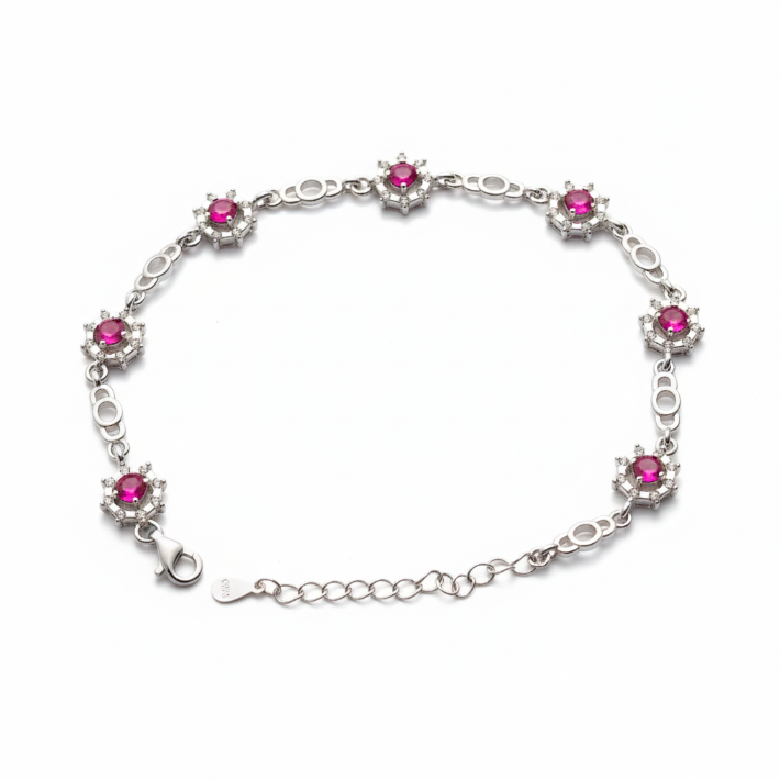 ROSE GRACE PINK CHAIN BRACELET